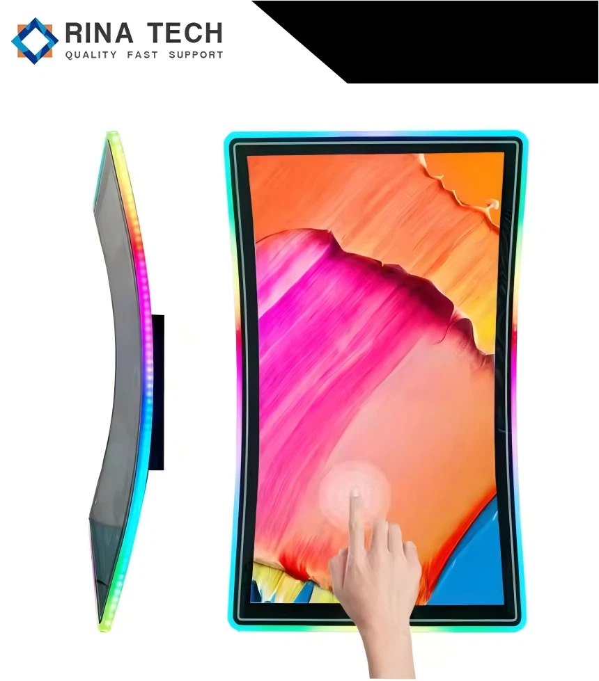Curved Screen Laptop Display
